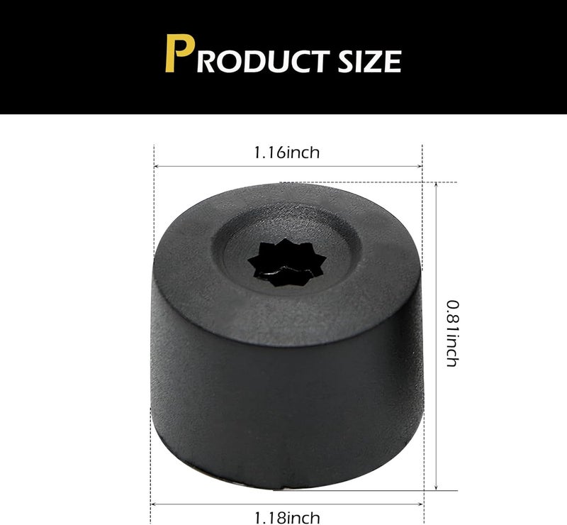 Zikefest 20PCS Car Wheel Lug Nut Covers, 17mm Tire Bolt Caps Compatible with VW, Jetta, Beetle, Passat, GTI, CC, Black Lug Nut Cap with Removal Tool - Image 2